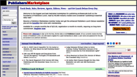 What Publishersmarketplace.com website looked like in 2020 (3 years ago)