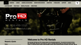 What Prohdrentals.com website looked like in 2020 (3 years ago)