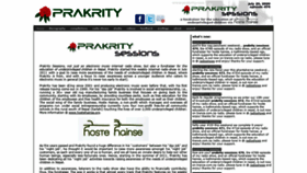 What Prakrity.net website looked like in 2020 (3 years ago)