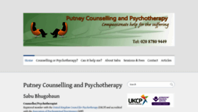 What Putneycounsellingandpsychotherapy.co.uk website looked like in 2020 (3 years ago)