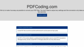 What Pdfcoding.com website looked like in 2020 (3 years ago)