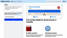 What Personlookup.com.au website looked like in 2020 (3 years ago)