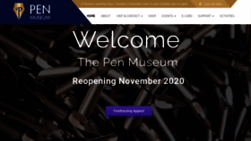 What Penmuseum.org.uk website looked like in 2020 (3 years ago)
