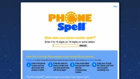 What Phonespell.org website looked like in 2020 (3 years ago)