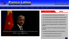 What Prensalatina.com.br website looked like in 2020 (3 years ago)