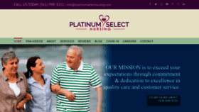 What Platinumselectnursing.com website looked like in 2020 (3 years ago)