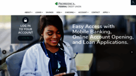 What Promedicafcu.com website looked like in 2020 (3 years ago)