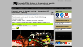 What Pronostic-pmu.fr website looked like in 2020 (5 years ago)
