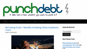What Punchdebtintheface.com website looked like in 2020 (3 years ago)