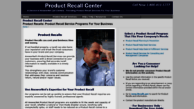 What Productrecallcenter.com website looked like in 2020 (5 years ago)