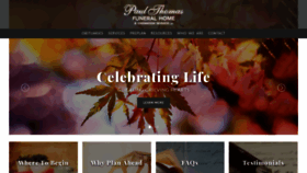What Paulthomasfuneralhomes.com website looked like in 2020 (3 years ago)