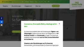 What Prosenectute.ch website looked like in 2020 (3 years ago)