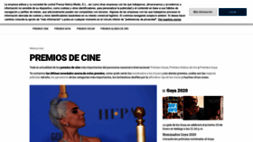 What Premios-cine.com website looked like in 2020 (3 years ago)