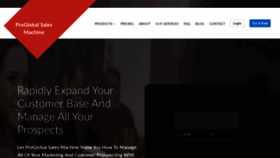 What Proglobalsalesmachine.com website looked like in 2020 (5 years ago)