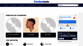 What Parolesmania.com website looked like in 2020 (3 years ago)