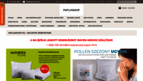 What Paplanshop.hu website looked like in 2020 (5 years ago)