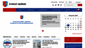 What Powiatminski.pl website looked like in 2020 (3 years ago)