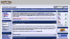 What Project1999.com website looked like in 2020 (3 years ago)