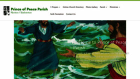 What Princeofpeaceparish.org website looked like in 2020 (3 years ago)