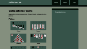 What Patienser.se website looked like in 2020 (5 years ago)