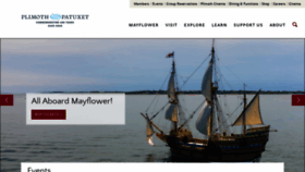 What Plimoth.org website looked like in 2020 (3 years ago)