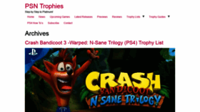 What Psntrophies.com website looked like in 2020 (3 years ago)