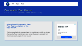 What Personalitytest.net website looked like in 2020 (3 years ago)