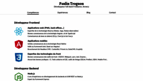 What Paulintrognon.fr website looked like in 2020 (3 years ago)