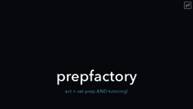 What Prepfactory.com website looked like in 2020 (3 years ago)