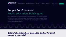 What Peopleforeducation.ca website looked like in 2020 (3 years ago)