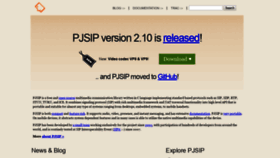 What Pjsip.org website looked like in 2020 (3 years ago)