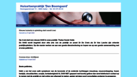 What Praktijkdenboomgaard.be website looked like in 2020 (3 years ago)