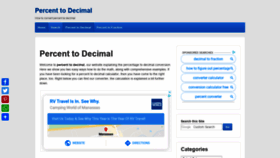 What Percenttodecimal.com website looked like in 2020 (3 years ago)
