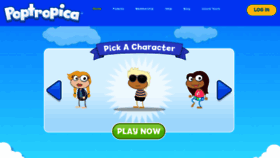 What Poptropica.net website looked like in 2020 (3 years ago)
