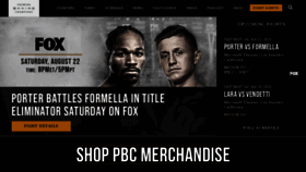 What Premierboxingchampions.com website looked like in 2020 (3 years ago)