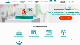 What Pampers.co.uk website looked like in 2020 (3 years ago)