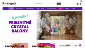 What Partyspirit.sk website looked like in 2020 (3 years ago)