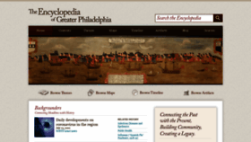 What Philadelphiaencyclopedia.org website looked like in 2020 (3 years ago)