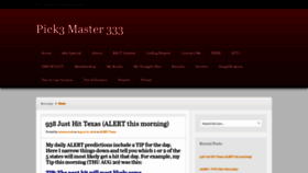 What Pick3master333.com website looked like in 2020 (3 years ago)