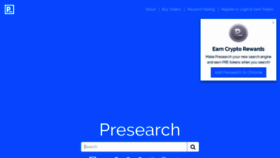 What Presearch.org website looked like in 2020 (3 years ago)