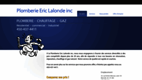 What Plomberieericlalonde.com website looked like in 2020 (3 years ago)