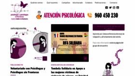 What Psicologossinfronteras.org website looked like in 2020 (3 years ago)