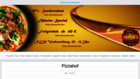 What Pizzahof.net website looked like in 2020 (3 years ago)
