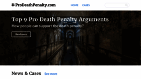 What Prodeathpenalty.com website looked like in 2020 (3 years ago)
