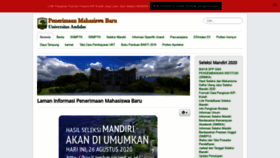 What Pmb.unand.ac.id website looked like in 2020 (3 years ago)
