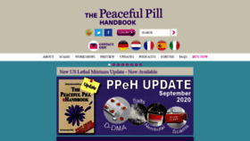 What Peacefulpillhandbook.com website looked like in 2020 (3 years ago)
