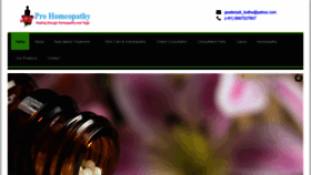 What Prohomeopathy.com website looked like in 2020 (3 years ago)
