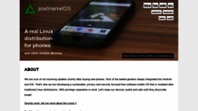 What Postmarketos.org website looked like in 2020 (6 years ago)