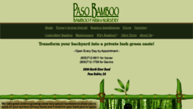 What Pasobamboo.com website looked like in 2020 (3 years ago)