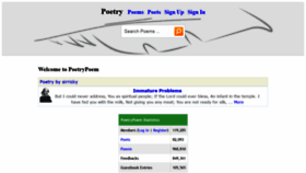 What Poetrypoem.com website looked like in 2020 (3 years ago)